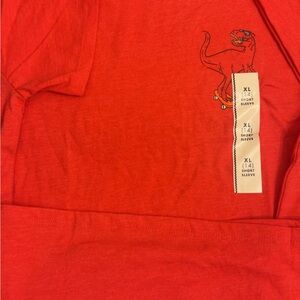 Cat & Jack Red Dinosaur Short Sleeve Tee